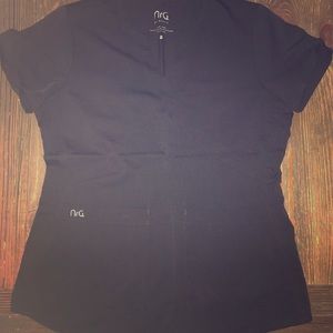 Black nrG medical scrub tops